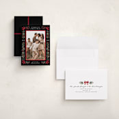 "Sparkly Bows" - Holiday Cards in Festive by Makewells - Assembled
