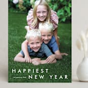 "Happy moments" - Holiday Cards in Cotton by Stacey Meacham - Front