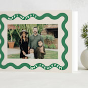 "ricrac" - Holiday Cards in Wreath by Lori Wemple - Folded Card