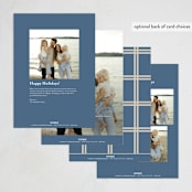 "Nostalgia" - Holiday Cards in Frost by Baumbirdy - Back of Card Options