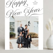 "refined" - Holiday Cards in Coal by Pixel and Hank - Front