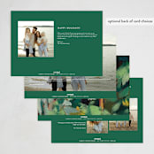 "Wavy Painted Frame" - Holiday Cards in Evergreen by Holly Whitcomb - Back of Card Options