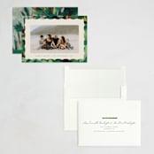 "Wavy Painted Frame" - Holiday Cards in Evergreen by Holly Whitcomb - Assembled