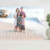 "Blessed to be Together" - Holiday Cards in Snow by Hooray Creative - Front