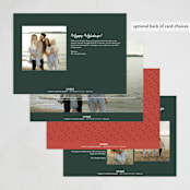 "Santa Stop" - Holiday Cards in Evergreen by Carrie ONeal - Back of Card Options