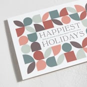 "Bauhaus Holly" - Holiday Cards in Juniper by Erica Krystek - Detail
