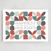 "Bauhaus Holly" - Holiday Cards in Juniper by Erica Krystek - Full Design