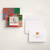 "joyful check" - Holiday Cards in Rainbow by Sumak Studio - Assembled
