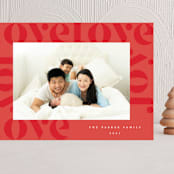 "love joy" - Holiday Cards in Holly Berry by Orasie - Front