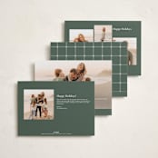 "Daisies" - Holiday Cards in Pine by Wildfield Paper Co - Back of Card Options