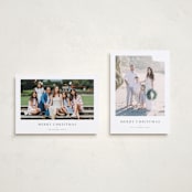 "Daisies" - Holiday Cards in Pine by Wildfield Paper Co - Photo Orientation Options