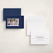 "Joyful and Grateful" - Holiday Cards in Deep Sea by Corinne Malesic - Assembled