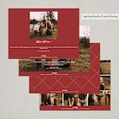 "Vintage Labels" - Holiday Cards in Cranberry by Jill Means - Back of Card Options