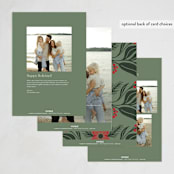 "Bold Foliage" - Holiday Cards in Pine by Katharine Watson - Back of Card Options
