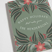"Bold Foliage" - Holiday Cards in Pine by Katharine Watson - Detail