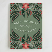 "Bold Foliage" - Holiday Cards in Pine by Katharine Watson - Full Design