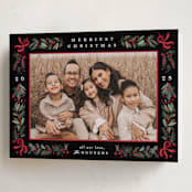 "Sparkly Bows" - Holiday Cards in Festive by Makewells - Folded Card
