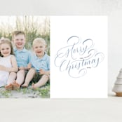 "Wonder Winterland" - Holiday Cards in Twilight by Up Up Creative - Front