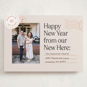 "New Here" - Holiday Cards in Champagne by Shari Margolin - Front