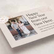 "New Here" - Holiday Cards in Champagne by Shari Margolin - Detail