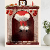 "stuck" - Holiday Cards in Santa by Gwen Bedat - Front