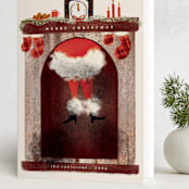 "stuck" - Holiday Cards in Santa by Gwen Bedat - Folded Card