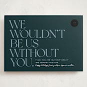 "Wouldn't Be Us" - Holiday Cards in Midnight Blue by Keen Peachy - Front