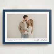 "Ribbon Frame" - Holiday Cards in Glacier by Carolyn MacLaren - Front