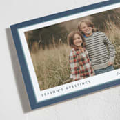 "Ribbon Frame" - Holiday Cards in Glacier by Carolyn MacLaren - Detail