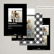 "Classic Grid" - Holiday Cards in Snow by Shari Margolin - Back of Card Options