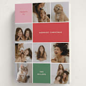 "Festive Collage" - Holiday Cards in Peppermint by Olivia Williams - Folded Card