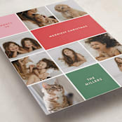 "Festive Collage" - Holiday Cards in Peppermint by Olivia Williams - Detail