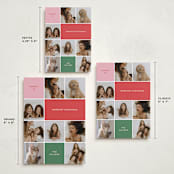 "Festive Collage" - Holiday Cards in Peppermint by Olivia Williams - Formats Available