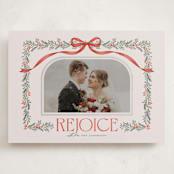 "Joyful-Bow" - Holiday Cards in Crimson by BR Designs - Front