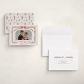 "Joyful-Bow" - Holiday Cards in Crimson by BR Designs - Assembled