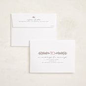 "Joyful-Bow" - Holiday Cards in Crimson by BR Designs - FREE Recipient Addressing