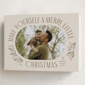 "merry little Christmas time" - Holiday Cards in Linen by Karidy Walker - Folded Card