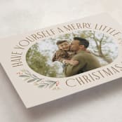 "merry little Christmas time" - Holiday Cards in Linen by Karidy Walker - Detail