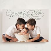"Up Top" - Holiday Cards in Pine by Lauren Chism - Front