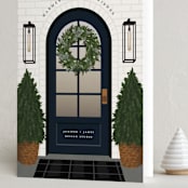 "Holiday Home" - Holiday Cards in Night Sky by Ekko Studio - Folded Card