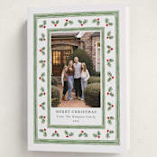 "Holly Berry Frame" - Holiday Cards in Snow by Lauren Jopling - Folded Card