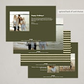 "Posted" - Holiday Cards in Pine by Robert and Stella - Back of Card Options