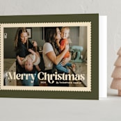 "Posted" - Holiday Cards in Pine by Robert and Stella - Folded Card
