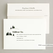 "Posted" - Holiday Cards in Pine by Robert and Stella - FREE Recipient Addressing