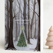 "Silent Night Woods" - Holiday Cards in Winter by Karina Racz - Folded Card