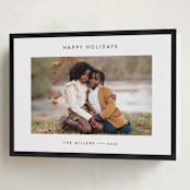 "Border" - Holiday Cards in Charcoal by JoAnn Jinks - Folded Card