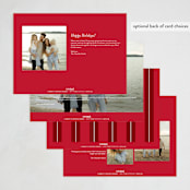 "Borders" - Holiday Cards in Berry by Kelly Schmidt - Back of Card Options