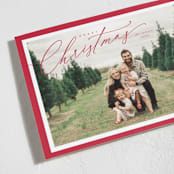 "Borders" - Holiday Cards in Berry by Kelly Schmidt - Detail