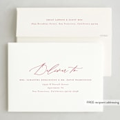 "Borders" - Holiday Cards in Berry by Kelly Schmidt - FREE Recipient Addressing