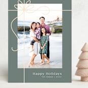 "Gilded Ribbon" - Holiday Cards in Dusk by Michelle Taylor - Front
